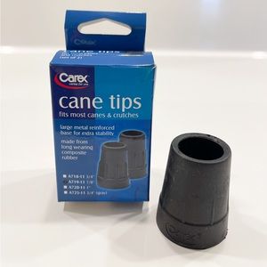 ONE Carex Cane Tip Fits Most Standard Canes and Crutches A719-11 7/8 Inches